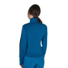 Equestro damesjas van nylon en breiwerk met ritssluiting - Blauw koraal