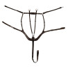 Collier de chasse Equestro anatomique en cuir - Marron foncé