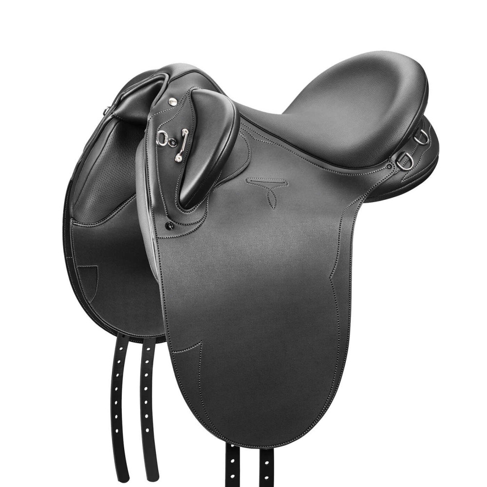 Selle Australienne Blanche En Cuir – Sans Corne, Pour Tous Chevaux, Neuve