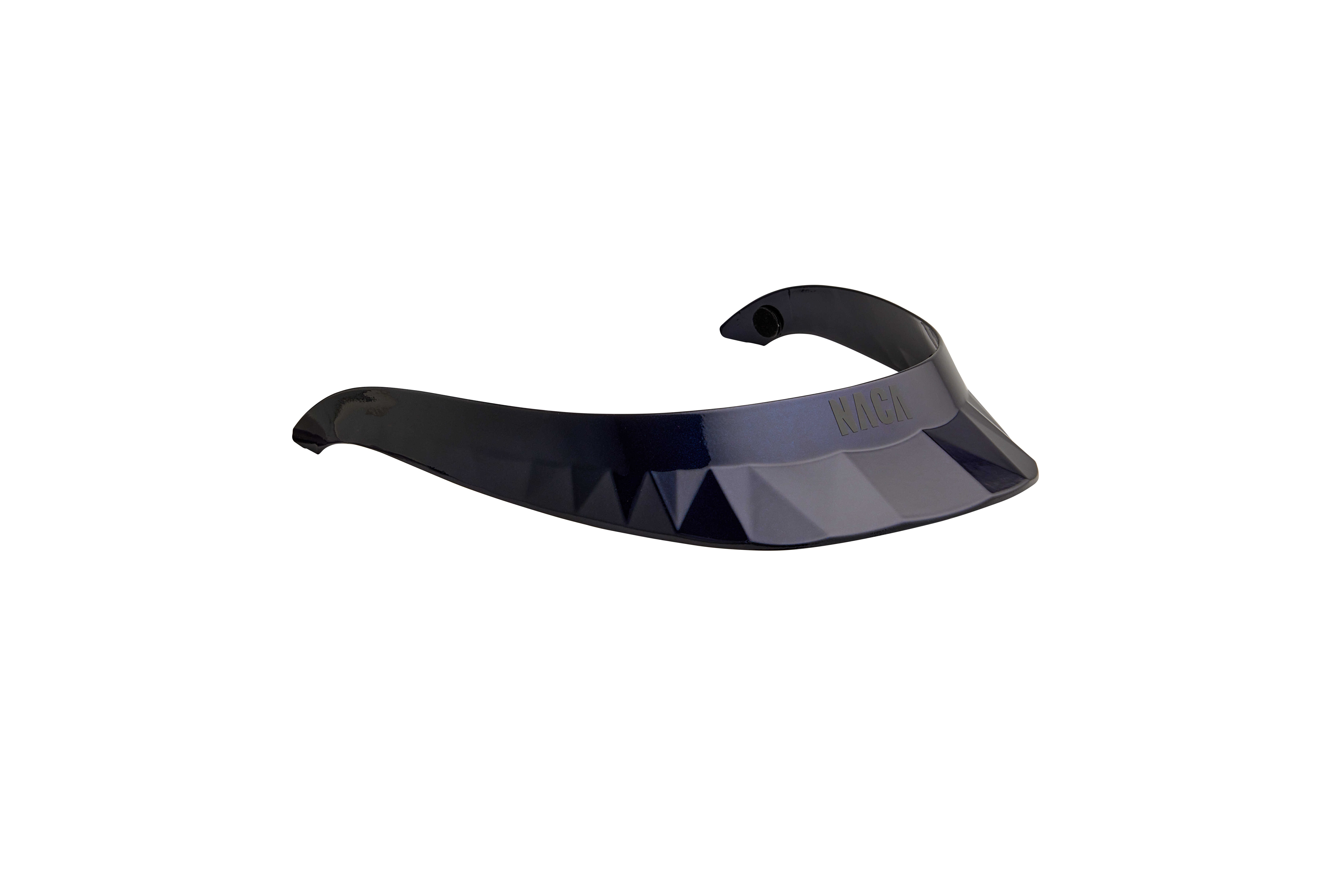 Visière pour casque d'équitation Naca Bleu brillant / noir Visière pour casque d'équitation Naca Bleu brillant / noir