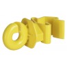 Isolateur annulaire clip T-Post AKO par 25 - Jaune