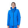Blouson imperméable femme Equestro x FISE - Bleu de savoie
