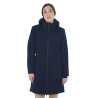 Blouson long femme Equestro déperlante et coupe-vent - Marine blazer