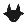 Vliegendeken-oorennet Acavallo Sublime in spandex met siliconen logopatch - Zwart