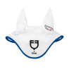 Equestro x FISE oornet van technische stof - Wit / Savoisch blauw