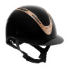 Casque femme Equestro Apocalypse coque brillante homologué EN 1384-2023 - Noir / rose gold