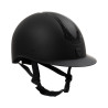 Casque femme Equestro visière large homologué EN 1384-2023 - Noir / noir shiny