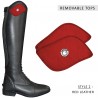 Empiècement pour bottes PRATONI Canter - Cuir rouge