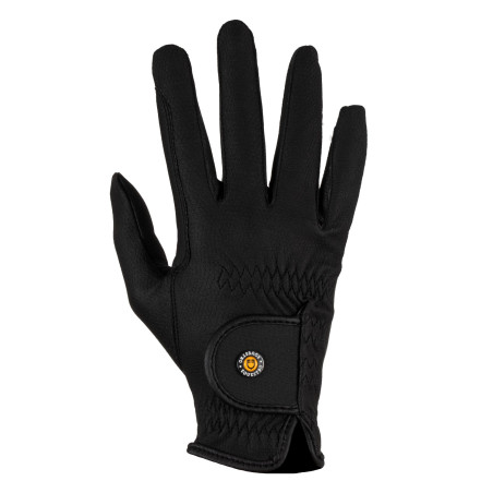 Gants unisexes Equestro rembourrés en cuir synthétique fermeture auto-agrippante