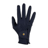 Gants unisexes Equestro rembourrés en cuir synthétique fermeture auto-agrippante - Marine