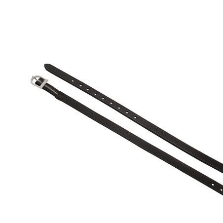 Lanières d'éperons Equestro en cuir avec insert élastique