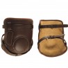 Protège genoux cuir à boucle Chetak - Marron