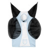 Tweekleurig Equestro vliegenmasker van mesh - Omphalodes / glanzend wit