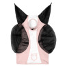 Tweekleurig Equestro vliegenmasker van mesh - Perfecte roze / glanzend wit