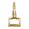 Supreme stalen veerkarabijnhaak met messing plating - Zilver