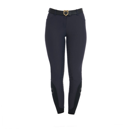 Pantalon d’équitation femme Equestro full grip taille haute doublé polaire