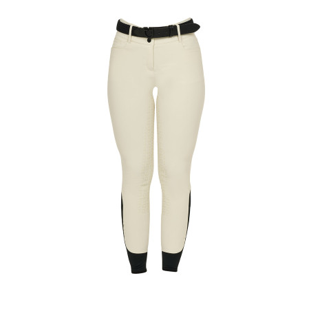 Pantalon d’équitation femme Equestro grip genoux taille haute