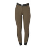 Pantalon d’équitation femme Equestro grip genoux taille haute - Walnut