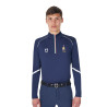 Heren-trainingsbaselayer Equestro x FISE - Marineblazer