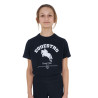 Meisjes-T-shirt Equestro Jumping Horse Club katoen korte mouwen - Marine