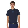T-shirt homme Equestro basique à logo ton sur ton manches courtes - Marine
