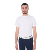 T-shirt homme Equestro basique à logo ton sur ton manches courtes - Blanc