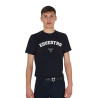 T-shirt homme Equestro Horse Club en coton manches courtes - Noir