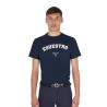 Heren T-shirt Equestro Horse Club van katoen met korte mouwen - Marine