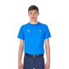 Heren T-shirt Equestro x FISE slim fit met korte mouwen - Blauw van Savoye