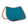 Gestepte Equestro springdeken Wave in technische stof - Koraal blauw / bruin