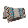 Tapis western Pool’s ergonomique contour laine - Beige / turquoise