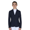 Veste de concours enfant Equestro coupe slim trois boutons - Marine blazer
