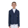Veste de concours enfant unisexe Equestro x FISE trois boutons - Marine blazer