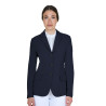 Veste de concours femme Equestro avec logo embossé - Marine blazer