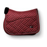 Tapis de selle Equestrian Stockholm Jumping faux mouton Crystal - Bordeaux