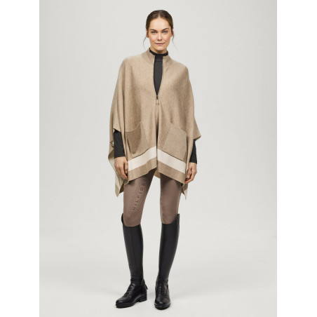 Gebreide poncho met streep Tommy Hilfiger Equestrian sluiting