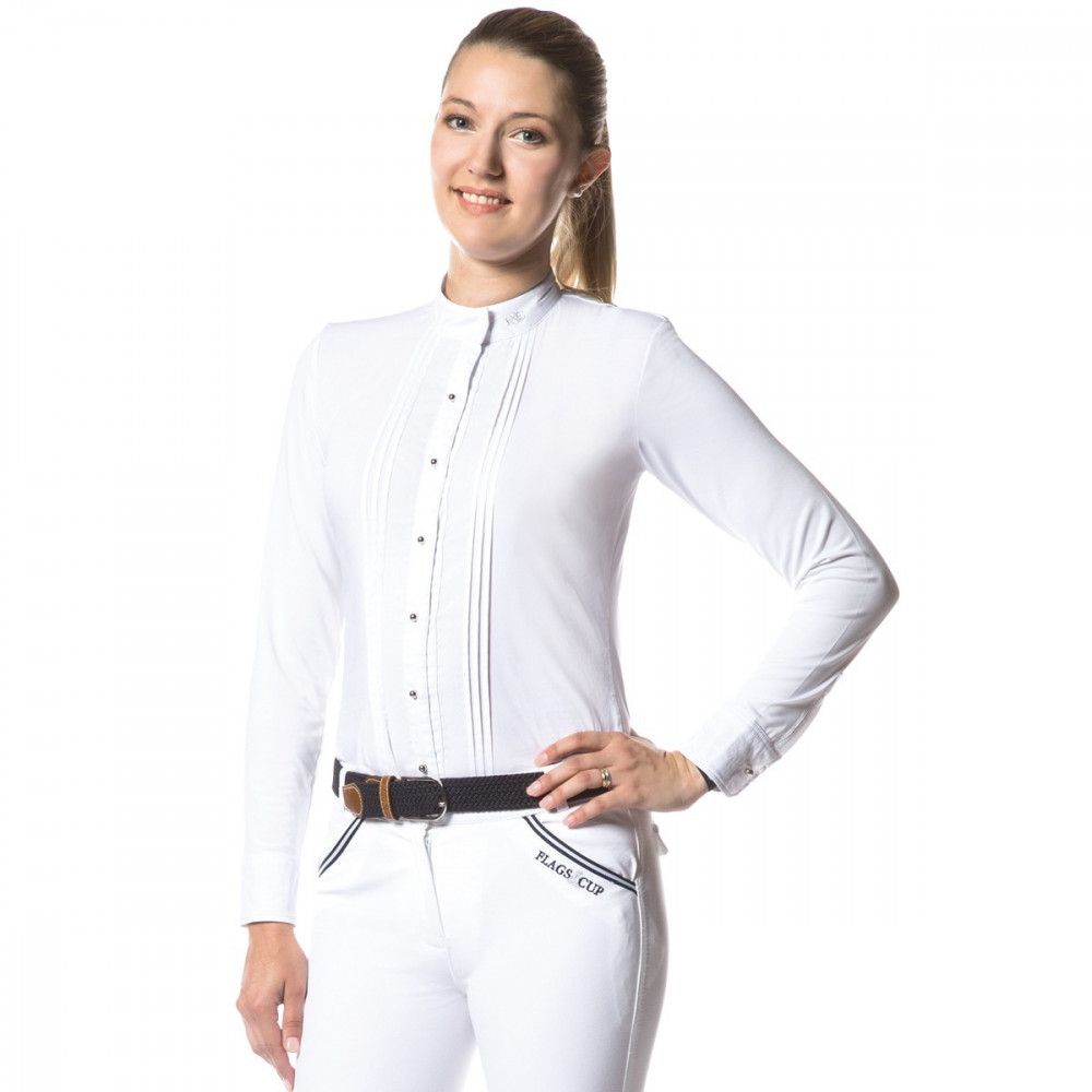 Kingsland Chemise de concours manches longues Classic LS Femme (White