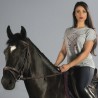 Dames T-shirt MANAGUA Flags & Cup - Gemêleerd grijs