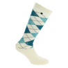 Chaussettes Equithème Argyle femme - Ecru / bleu