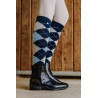 Chaussettes Equithème Argyle femme - Bleu marine / bleu ciel