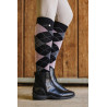 Chaussettes Equithème Argyle femme - Noir / vieux rose