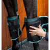 Horseware Ice-Vibe kniebeschermers - Zwart / aqua