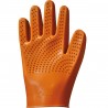 Gant de pansage caoutchouc double grip Kris - Orange