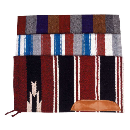 Tapis Navajo coton tissé cuir