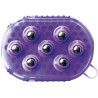 Gant double face étrille et massage - Violet