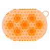 Gant double face étrille et massage - Orange