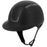 Equithème Soazy Mat Chrome zwarte cap - Zwart / chroom