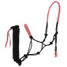 Halstertouw ethologisch + leadrope Norton Zweden - Noir / rose