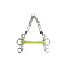 Mors pelham Metalab Flexi Soft droit branches courtes - Vert