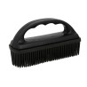Brosse en caoutchouc Hippotonic pour tapis - Noir
